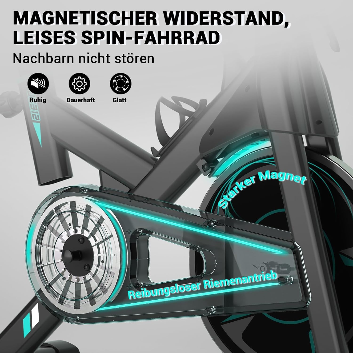 WENOKER Heimtrainer, Magnetwiderstand Stationäres Fahrrad für Zuhause[2025 Aktualisierte]