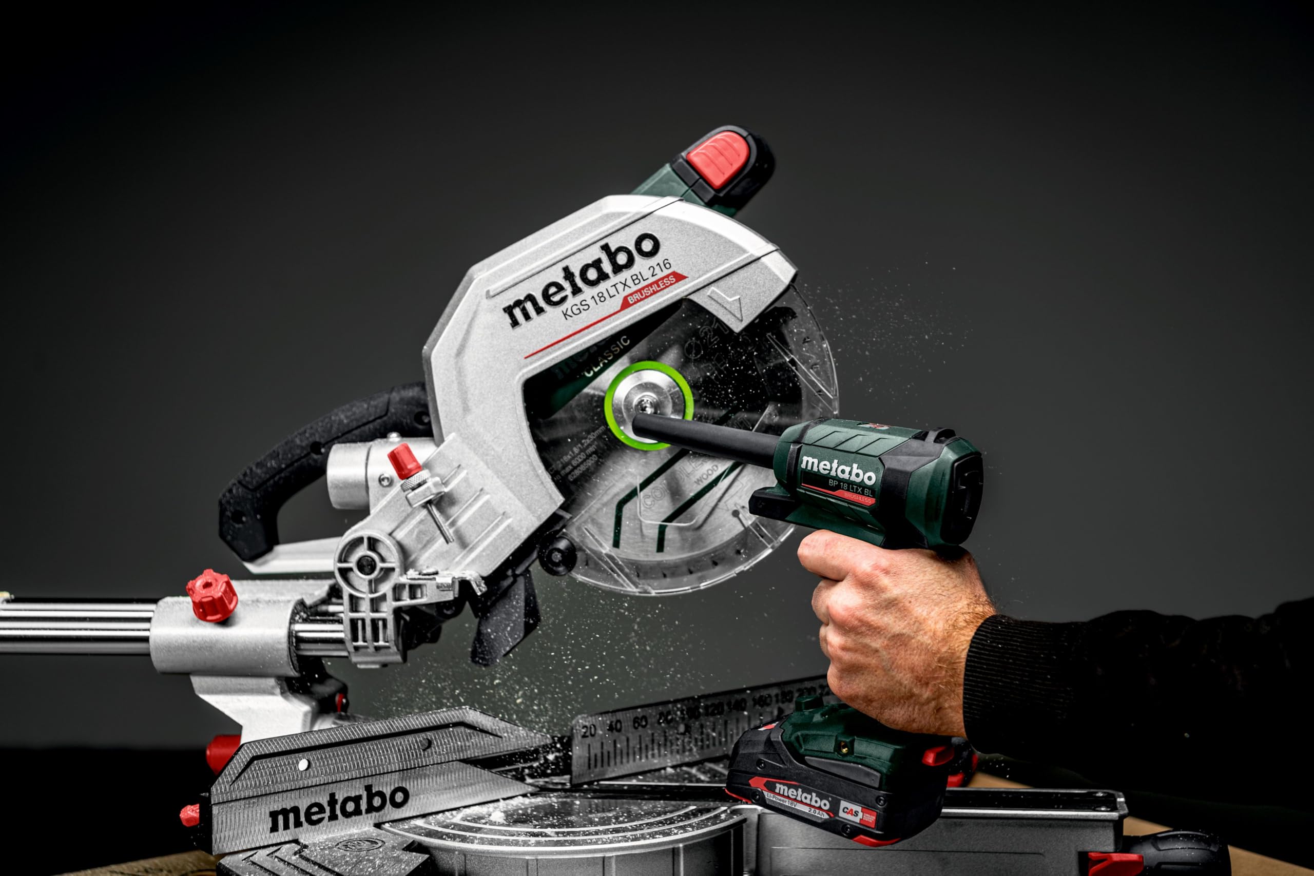 Metabo BP 18 LTX BL Akku-Blaspistole 18V, Blaspistole zum Reinigen, Ausblasen, Aufpumpen und Entlüften 600798850