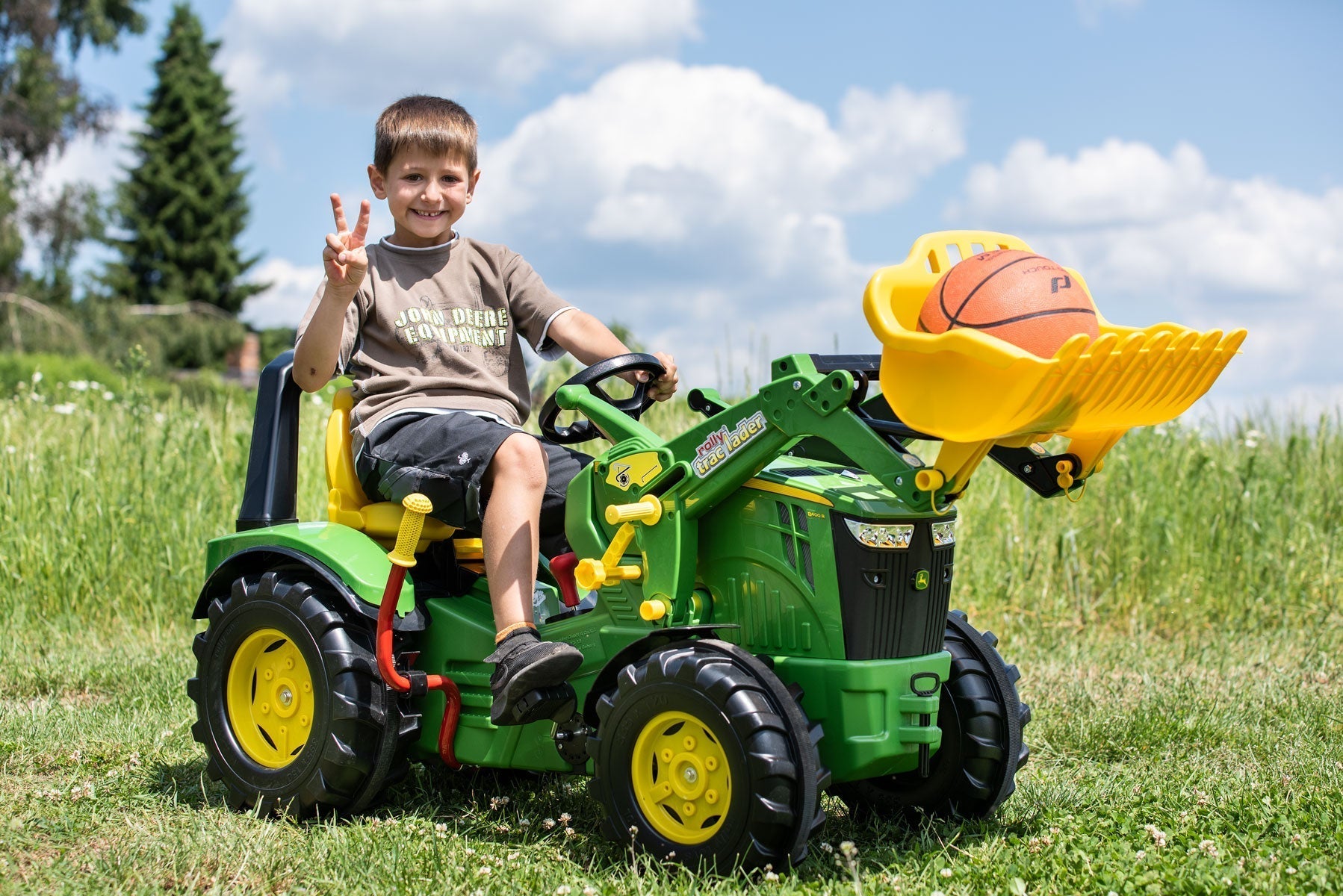 Rolly Toys Kindertrettraktor rollyX-Trac Premium John Deere 8400R Gangschaltung